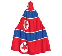 UVBDF Korean Flag Polyester Hooded Cloak For Adult, Cosplay Wizard Witch Cape For Halloween, St. Patrick'S Day