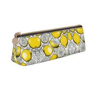 UVBDF Lemon Fruit Pattern Pencil Case Portable Stationery Big Capacity Pencil Pouch Cosmetic Organizer Bag
