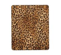 UVBDF Leopard Print Anti-Fray Stitched Edges, Premium-Textured Surface, Non-Slip Rubber Base, Gaming Mouse Mat