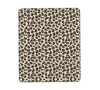 UVBDF Leopard Print Anti-Fray Stitched Edges, Premium-Textured Surface, Non-Slip Rubber Base, Gaming Mouse Mat