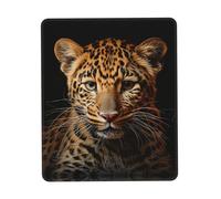 UVBDF Leopard Print Anti-Fray Stitched Edges, Premium-Textured Surface, Non-Slip Rubber Base, Gaming Mouse Mat