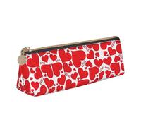 UVBDF Love Heart Pencil Case Portable Stationery Big Capacity Pencil Pouch Cosmetic Organizer Bag