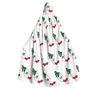 UVBDF Mexico Flag Map Polyester Hooded Cloak For Adult, Cosplay Wizard Witch Cape For Halloween, St. Patrick'S Day