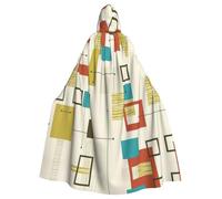UVBDF Mid Century Modern Polyester Hooded Cloak For Adult, Cosplay Wizard Witch Cape For Halloween, St. Patrick'S Day