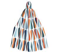 UVBDF Mid Century Modern Retro Polyester Hooded Cloak For Adult, Cosplay Wizard Witch Cape For Halloween, St. Patrick'S Day
