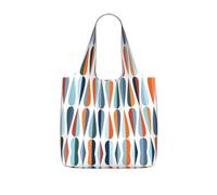 UVBDF Mid Century Modern Retro Print Grocery Tote Reusable Packable Bag 25l Polyester Washable Travel Holiday Carryall