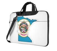 UVBDF Minnesota State Flag Map Print Minimalist Laptop Bag Simple Lightweight Portable Shoulder Bag For Men Birthday Gift