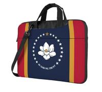 UVBDF Mississippi State Flag Print Minimalist Laptop Bag Simple Lightweight Portable Shoulder Bag For Men Birthday Gift