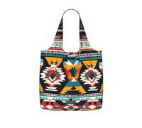 UVBDF Native American Pattern Print Grocery Tote Reusable Packable Bag 25l Polyester Washable Travel Holiday Carryall