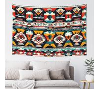 UVBDF Native American Pattern Printed Wall Hanging Sign, Vibrant Art Tapestry For Spring Festival And Seasonal Display