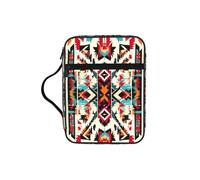 UVBDF Native American Pattern Stylish Printed Bible Protection Bag Wear Resistant Case for Travel Church & Bible Class