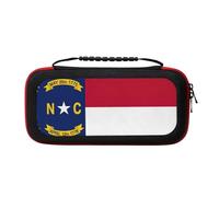 UVBDF North Carolina State Flag Carrying Storage Case for Switch,Large Switch Cases,with 20 Game Cards for Switch Controller