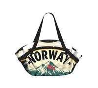 UVBDF Norway Bergen Houses 2-in-1 Camping Blanket Tote, Waterproof Stylish Printed Outdoor Bag for Beach Park and Picnic