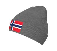 UVBDF Norwegian Flag Printing 1 Pack Winter Beanie Hats for Men Women,Cold Weather Knit Caps for Home Outdoor Activities Deep Heather