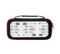 UVBDF Not All Who Wander are Lost Carrying Storage Case for Switch,Large Switch Cases,with 20 Game Cards for Switch Controller
