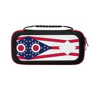 UVBDF Ohio State Flag Carrying Storage Case for Switch,Large Switch Cases,with 20 Game Cards for Switch Controller
