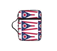 UVBDF Ohio State Flag Stylish Printed Bible Protection Bag Wear Resistant Case for Travel Church & Bible Class
