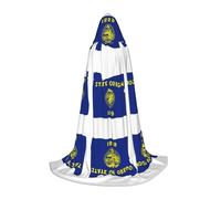 UVBDF Oregon State Flag Map Renaissance Fair Outfit Hooded Cape For Teens Gothic Medieval Cosplay Costume Stage Theater