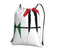 UVBDF Palestine Flag Map Print Lightweight Backpack with Drawstring Zipper, Adjustable Compartment for Beach Walking Tour