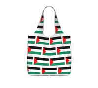 UVBDF Palestine Flag Print Grocery Tote Reusable Packable Bag 25l Polyester Washable Travel Holiday Carryall