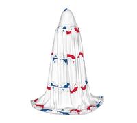 UVBDF Panama Flag Map Renaissance Fair Outfit Hooded Cape For Teens Gothic Medieval Cosplay Costume Stage Theater