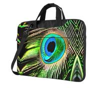 UVBDF Peacock Feather Print Minimalist Laptop Bag Simple Lightweight Portable Shoulder Bag For Men Birthday Gift