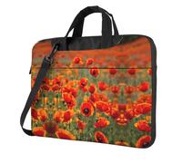 UVBDF Poppy Flowers Print Minimalist Laptop Bag Simple Lightweight Portable Shoulder Bag For Men Birthday Gift