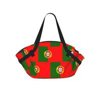 UVBDF Portuguese flag 2-in-1 Camping Blanket Tote, Waterproof Stylish Printed Outdoor Bag for Beach Park and Picnic