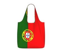 UVBDF Portuguese Flag Print Grocery Tote Reusable Packable Bag 25l Polyester Washable Travel Holiday Carryall