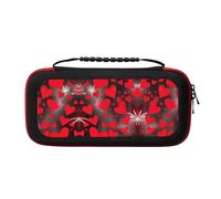 UVBDF Red Hearts Firework Carrying Storage Case for Switch,Large Switch Cases,with 20 Game Cards for Switch Controller