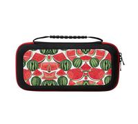 UVBDF Red Watermelon Carrying Storage Case for Switch,Large Switch Cases,with 20 Game Cards for Switch Controller