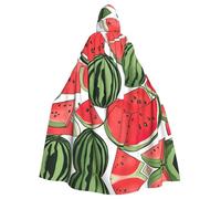 UVBDF Red Watermelon Polyester Hooded Cloak For Adult, Cosplay Wizard Witch Cape For Halloween, St. Patrick'S Day