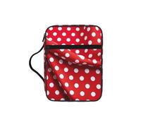 UVBDF red White Polka dot Stylish Printed Bible Protection Bag Wear Resistant Case for Travel Church & Bible Class