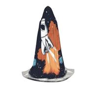 UVBDF Rocket In Space Renaissance Fair Outfit Hooded Cape For Teens Gothic Medieval Cosplay Costume Stage Theater