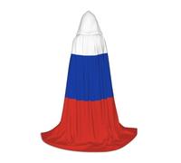 UVBDF Russian Flag Renaissance Fair Outfit Hooded Cape For Teens Gothic Medieval Cosplay Costume Stage Theater