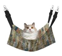 UVBDF Rustic Abstract Bohemian Cat Hammock For Hanging Pet Hammock Bed Adjustable,Puppy,Rabbits,Small Animals