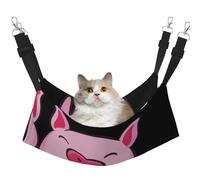 UVBDF Smile Pink Pig Cat Hammock For Hanging Pet Hammock Bed Adjustable,Puppy,Rabbits,Small Animals