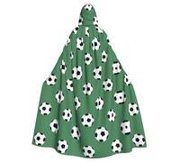 UVBDF Soccer Polyester Hooded Cloak For Adult, Cosplay Wizard Witch Cape For Halloween, St. Patrick'S Day