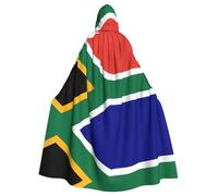 UVBDF South African Flag Polyester Hooded Cloak For Adult, Cosplay Wizard Witch Cape For Halloween, St. Patrick'S Day
