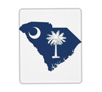 UVBDF South Carolina Flag Map Anti-Fray Stitched Edges, Premium-Textured Surface, Non-Slip Rubber Base, Gaming Mouse Mat