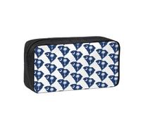 UVBDF South Carolina Flag Map Printed Pen Holder Large Capacity Storage Case Smooth Zipper Polyester Bag for Study Travel Workspace
