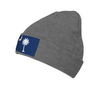 UVBDF South Carolina Flag Printing 1 Pack Winter Beanie Hats for Men Women,Cold Weather Knit Caps for Home Outdoor Activities Deep Heather