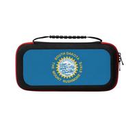 UVBDF South Dakota Flag Carrying Storage Case for Switch,Large Switch Cases,with 20 Game Cards for Switch Controller