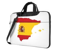 UVBDF Spanish Flag Map Print Minimalist Laptop Bag Simple Lightweight Portable Shoulder Bag For Men Birthday Gift