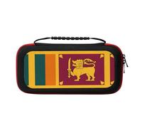 UVBDF Sri Lanka Flag Carrying Storage Case for Switch,Large Switch Cases,with 20 Game Cards for Switch Controller