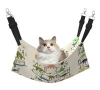 UVBDF Stylish Learning Alphabets With Dinosaurs Cat Hammock For Hanging Pet Hammock Bed Adjustable,Puppy,Rabbits,Small Animals