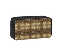 UVBDF Sun Old Egyptian Timeless Grace Printed Pen Holder Large Capacity Storage Case Smooth Zipper Polyester Bag for Study Travel Workspace
