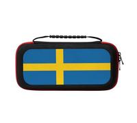 UVBDF Swedish Flag Carrying Storage Case for Switch,Large Switch Cases,with 20 Game Cards for Switch Controller