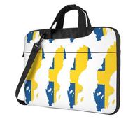 UVBDF Swedish Flag Map Print Minimalist Laptop Bag Simple Lightweight Portable Shoulder Bag For Men Birthday Gift