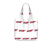 UVBDF Tennessee State Flag Map Print Grocery Tote Reusable Packable Bag 25l Polyester Washable Travel Holiday Carryall
